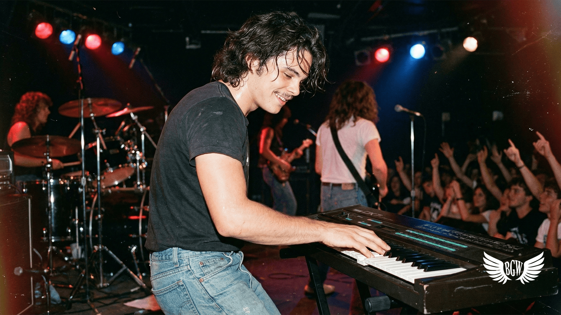 Brian performing live with the Good Rats, The Drinking Hole, NYC, 1983