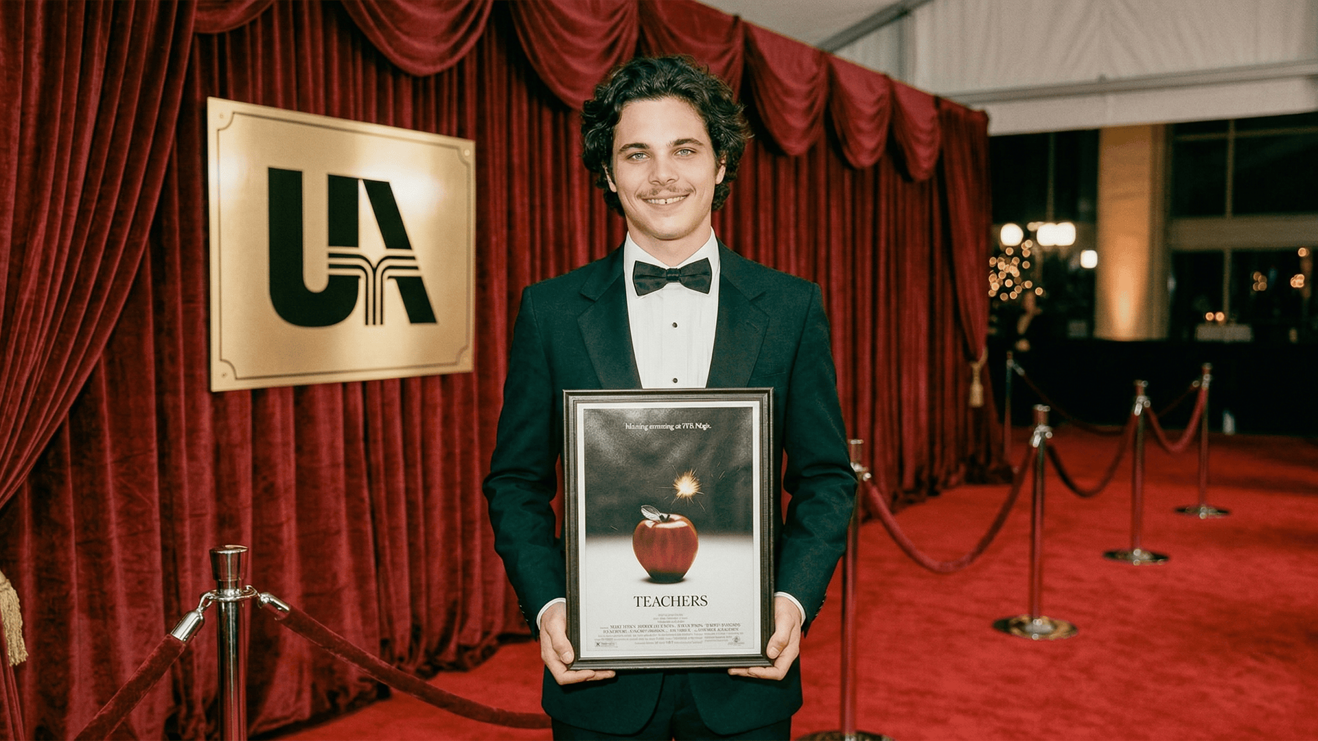 Brian receiving official recognition for his work on the Teachers Soundtrack, Nashville, Tennessee, 1984
