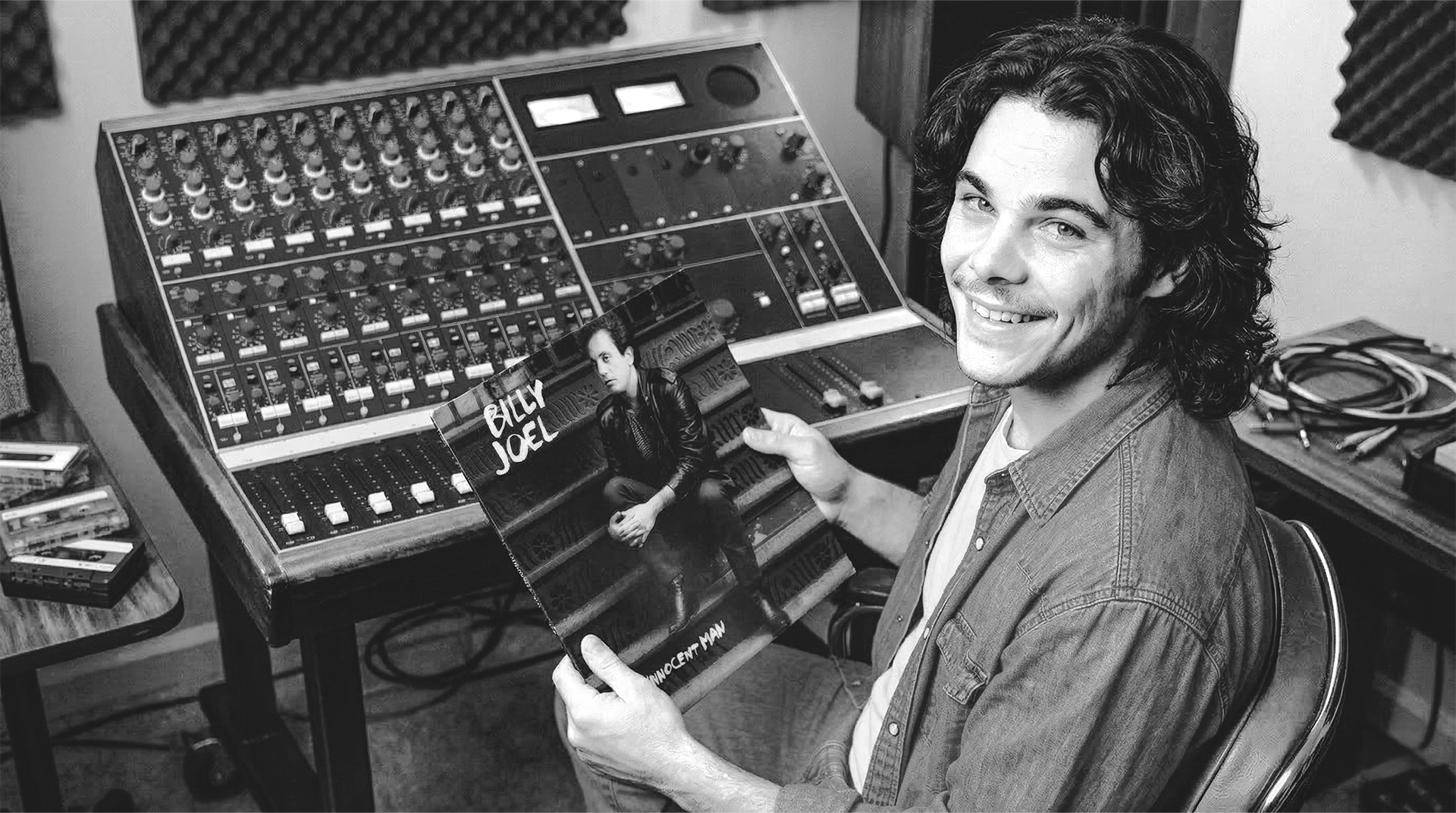 Brian working on the Postproduction of 'An Innocent Man', A&R Recording Studio R2, NYC, 1983