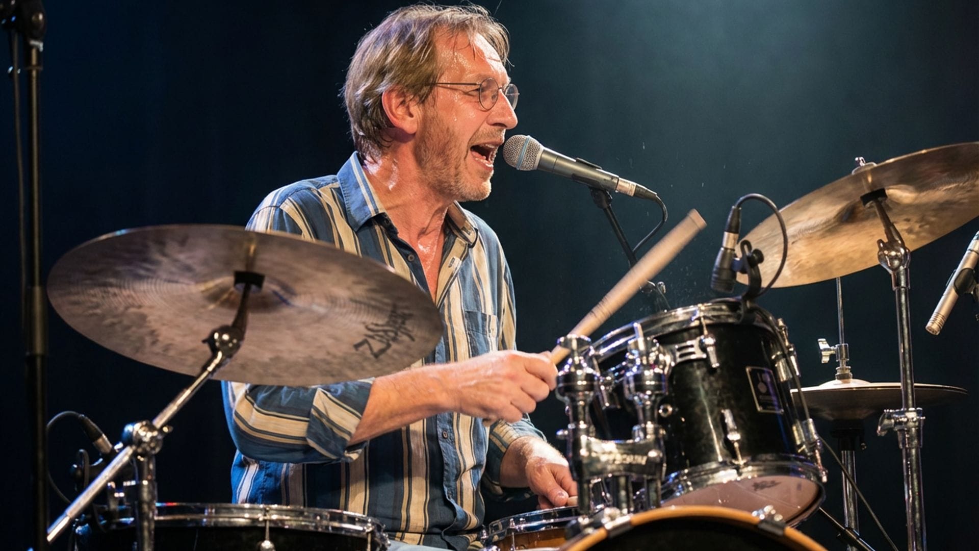 Rex performing on the USO tour in Rammstein, Germany in 1995
