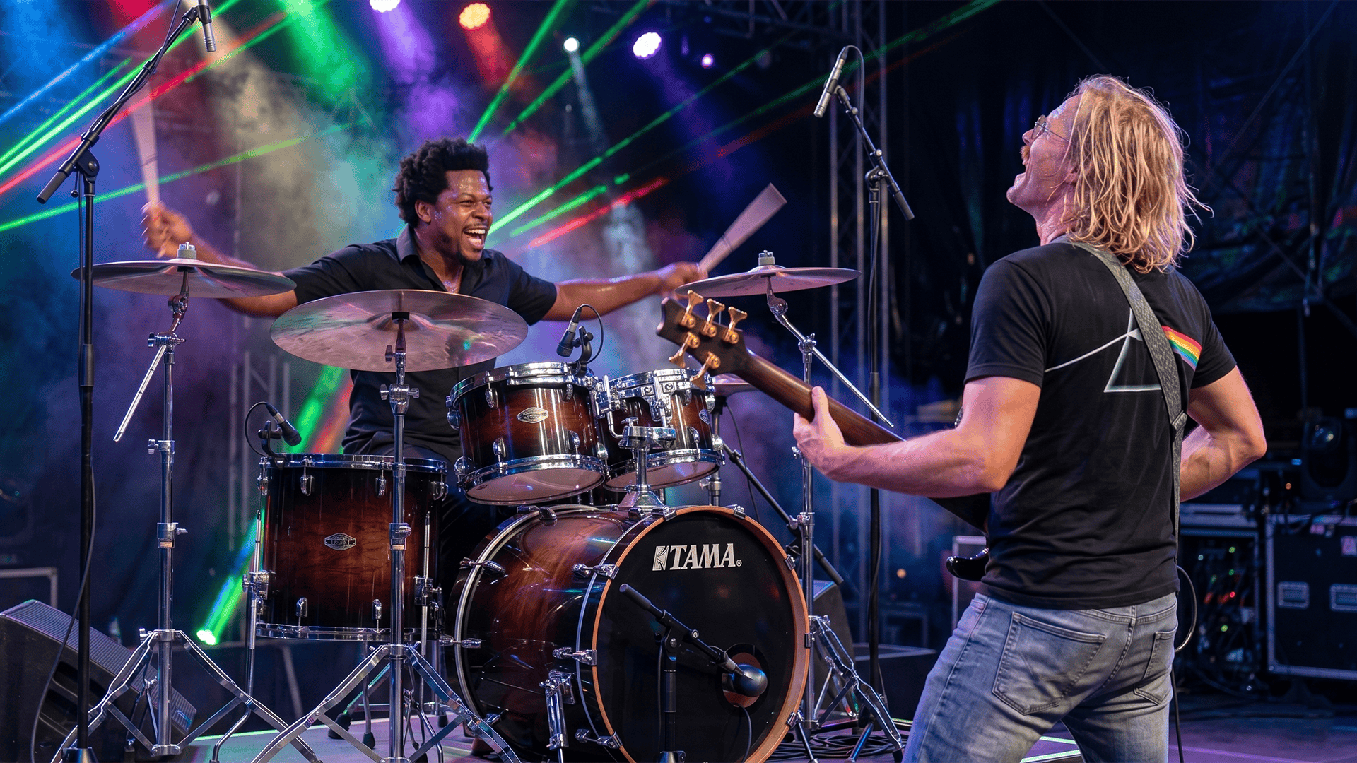 Percival and Ron breaking it down, Fiddlers Green Amphitheater, Denver Colorado, 2010